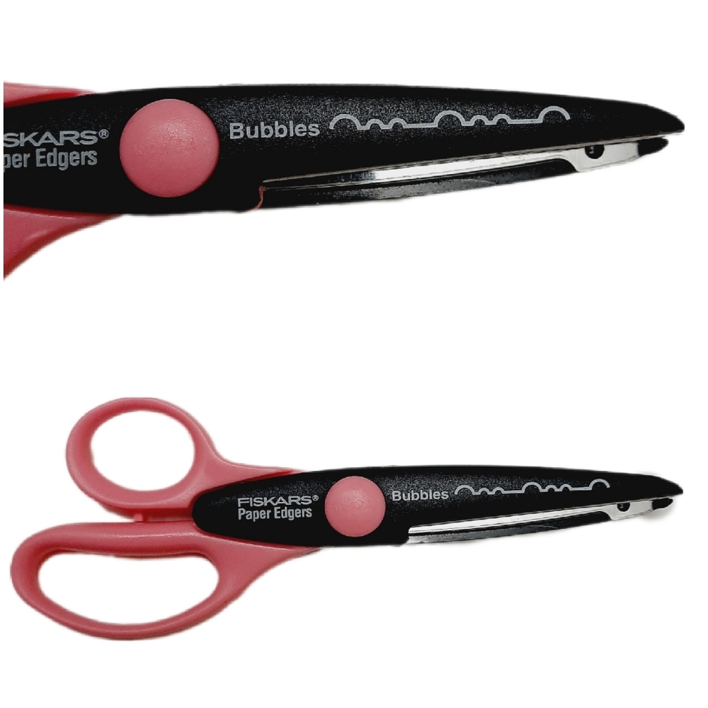 🍒4 for $20🍒 Fiskars BUBBLES Paper Edger Scissors Decorative Edge